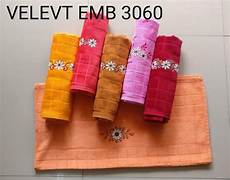 Velvet Embroidered Towels