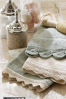 Hand Knitted Lace Towels